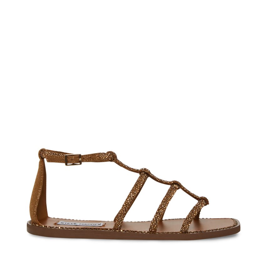 Sandalias Planas Steve Madden Neptune Mujer Marrones Oscuro | ES XV9180